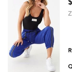 Blue track pants from forever21